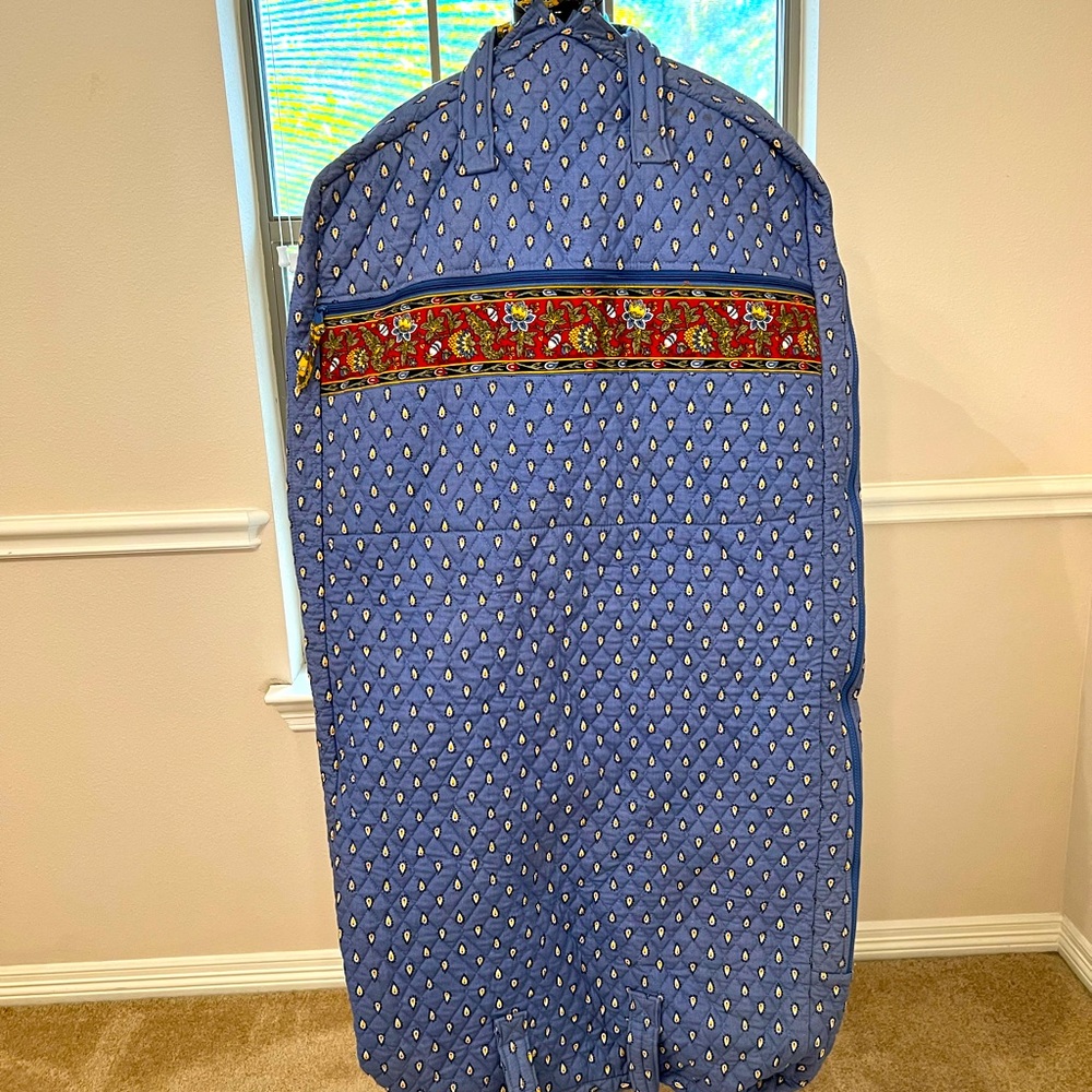 Rare French Blue Vera Bradley Hanging Garment Bag Gem